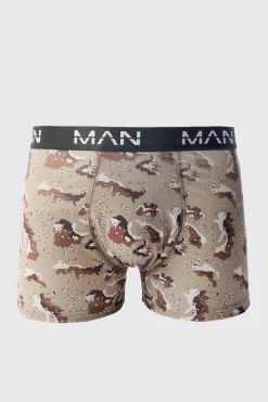 Abstract Camo Print Boxers | BoohooMAN UK