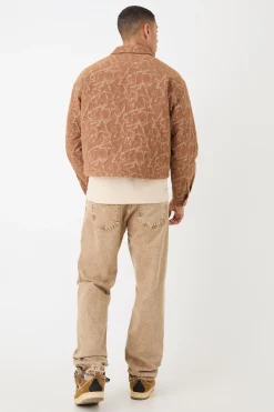 Abstract Patterned Boxy Jacket | BoohooMAN UK