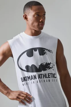 Active Batman Athletics License Reg Fit Tank | BoohooMAN UK