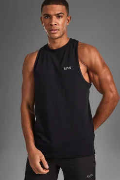 Active Gym Reg Fit Racer Tank | BoohooMAN UK