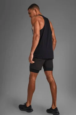 Active Gym Reg Fit Racer Tank | BoohooMAN UK