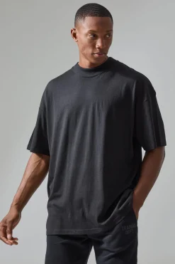 Active Oversized Extended Neck Bronx Gym Graphic T-shirt | BoohooMAN UK
