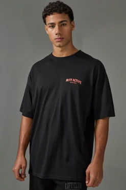 Active Oversized No Days Off Lift Heavy T-shirt | BoohooMAN UK