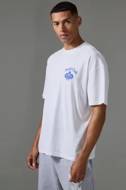 Active Oversized Padel Club Sports League T-shirt | BoohooMAN UK