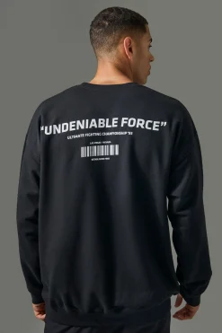 Active Oversized UFC Undeniable Force License Sweatshirt | BoohooMAN UK