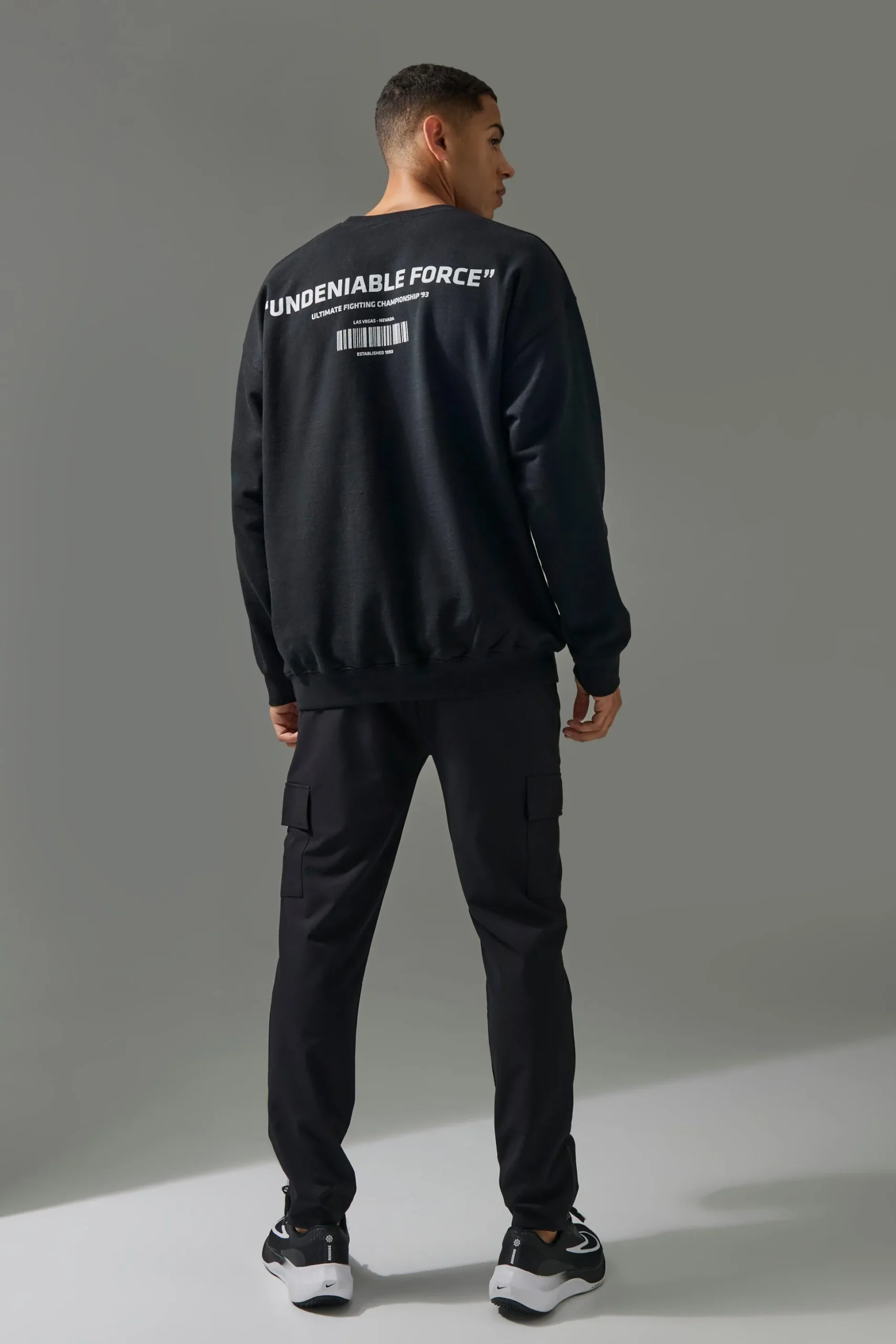 Active Oversized UFC Undeniable Force License Sweatshirt | BoohooMAN UK