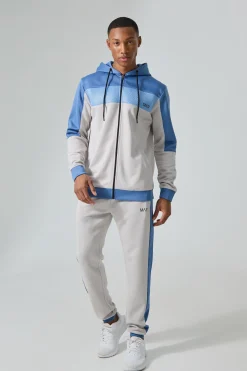 Active Scuba Mesh Panel Zip Through Tracksuit | BoohooMAN UK