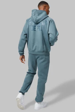 Active Training Dept Boxy Hooded Tracksuit | BoohooMAN UK