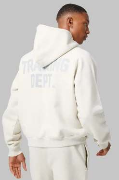 Active Training Dept Boxy Hoodie | BoohooMAN UK
