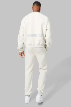 Active Training Dept Boxy Sweat Tracksuit | BoohooMAN UK