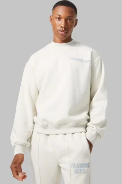 Active Training Dept Boxy Sweat Tracksuit | BoohooMAN UK