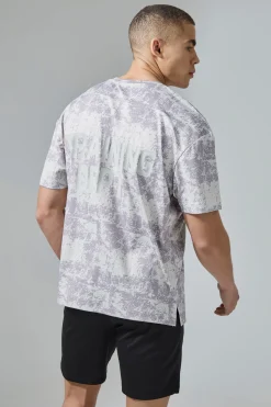 Active Training Dept Camo Oversized T-shirt Short Set | BoohooMAN UK