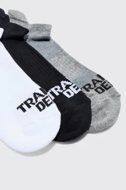 Active Training Dept Cushioned Trainer 3 Pack Socks | BoohooMAN UK