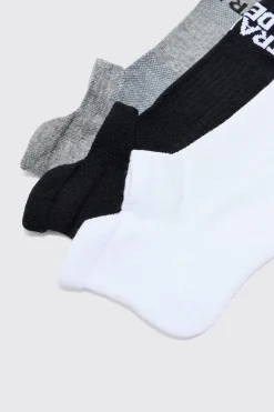 Active Training Dept Cushioned Trainer 3 Pack Socks | BoohooMAN UK
