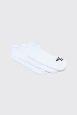 Active Training Dept Cushioned Trainer 3 Pack Socks | BoohooMAN UK