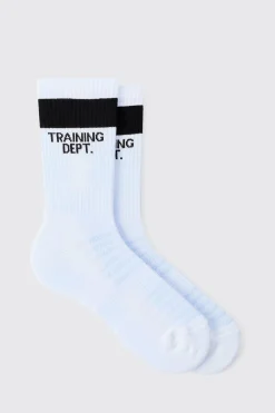 Active Training Dept Cushioned Crew Socks | BoohooMAN UK