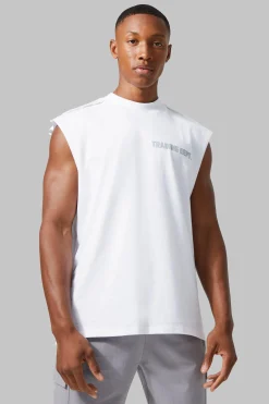 Active Training Dept Oversized Extended Tank | BoohooMAN UK