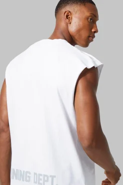 Active Training Dept Oversized Extended Tank | BoohooMAN UK