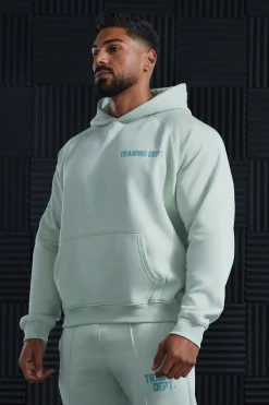Active Training Dept Oversized Boxy Hoodie | BoohooMAN UK