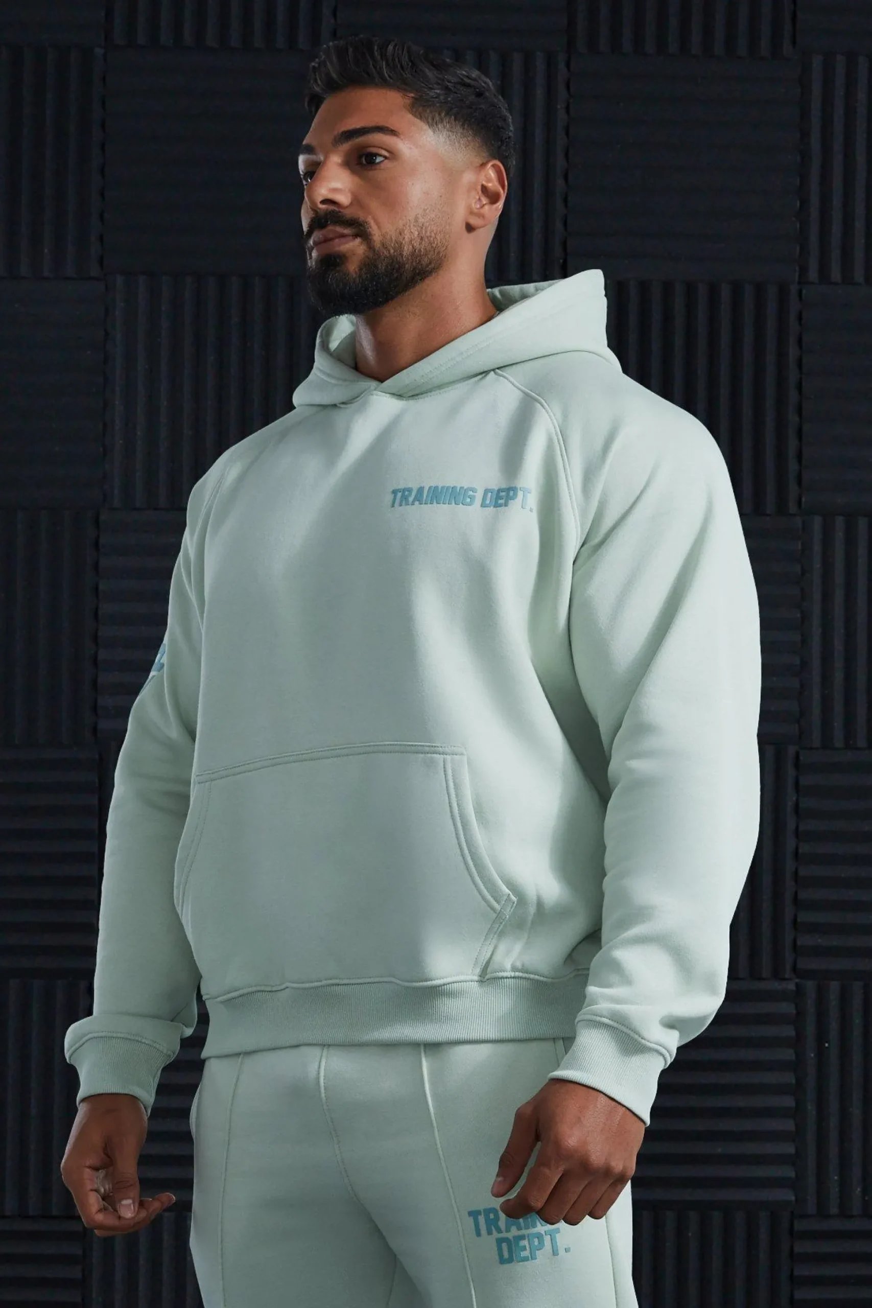 Active Training Dept Oversized Boxy Hoodie | BoohooMAN UK