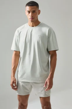 Active Training Dept Oversized T-shirt And Cargo Short Set | BoohooMAN UK