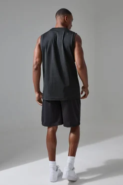 Active Training Dept Oversized Mesh 9inch Basketball Short | BoohooMAN UK