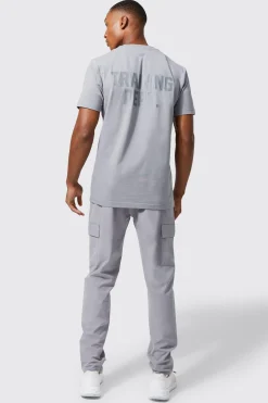 Active Training Dept Performance Slim T-shirt | BoohooMAN UK