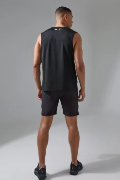 Active Training Dept Perforated Tank & Short Set | BoohooMAN UK