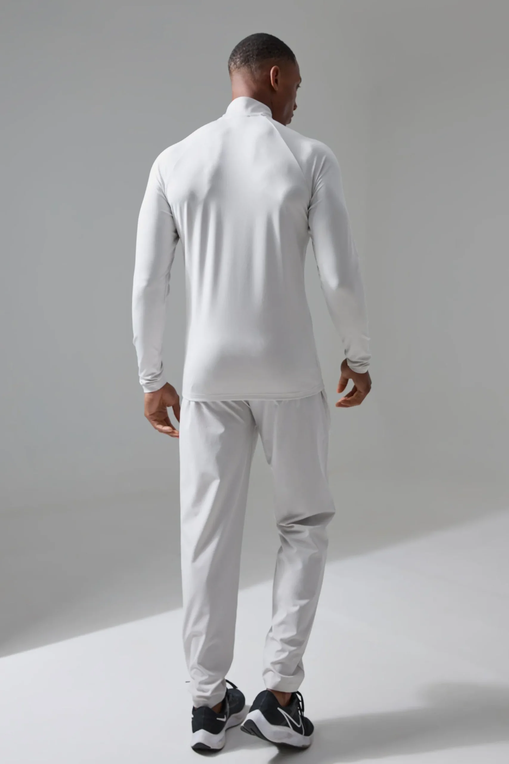 Active Training Dept Perforated Slim Fit 1/4 Zip Top | BoohooMAN UK
