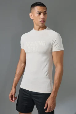 Active Training Dept Raglan Muscle Fit T-shirt | BoohooMAN UK
