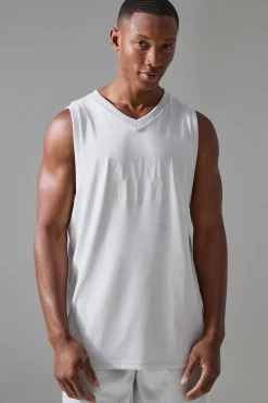 Active Training Dept Reg Fit Basketball Vest | BoohooMAN UK