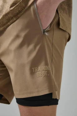 Active Training Dept Regular Fit 5inch 2in1 Short | BoohooMAN UK