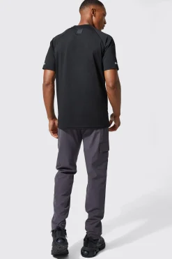 Active Training Dept Tapered Cargo Joggers | BoohooMAN UK