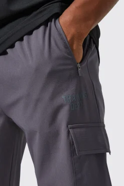 Active Training Dept Tapered Cargo Joggers | BoohooMAN UK