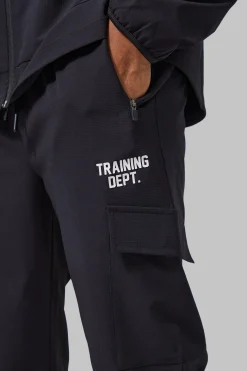 Active Training Dept Tapered Cargo Joggers | BoohooMAN UK
