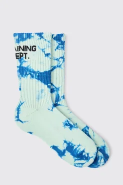 Active Training Dept Tie Dye Socks | BoohooMAN UK