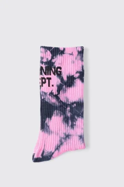 Active Training Dept Tie Dye Socks | BoohooMAN UK