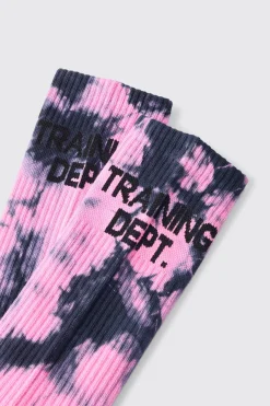 Active Training Dept Tie Dye Socks | BoohooMAN UK