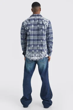 All Over Large Scale Bandana Check Shirt | BoohooMAN UK