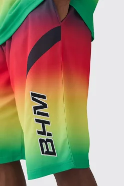Applique Moto Mesh Long Length Basketball Shorts | BoohooMAN UK