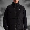 ArrDee Funnel Neck Quilted 13 Gilet | BoohooMAN UK