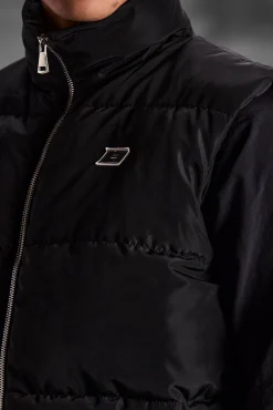 ArrDee Funnel Neck Quilted 13 Gilet | BoohooMAN UK