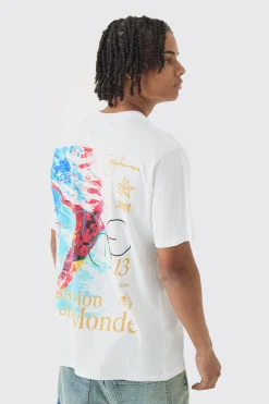 Athlete Printed T-Shirt | BoohooMAN UK