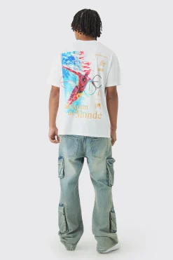 Athlete Printed T-Shirt | BoohooMAN UK