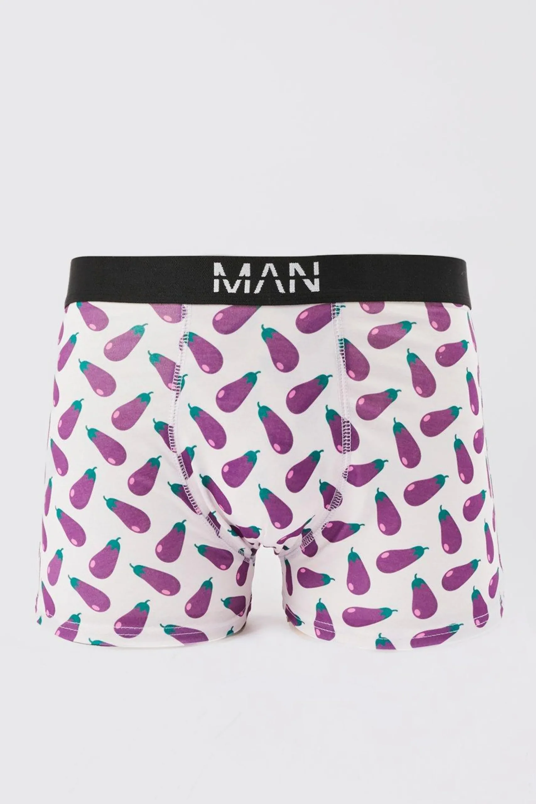 Aubergine Printed Boxers In Gift Box | BoohooMAN UK