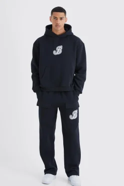 B Cargo Pocket Gusset Tracksuit | BoohooMAN UK