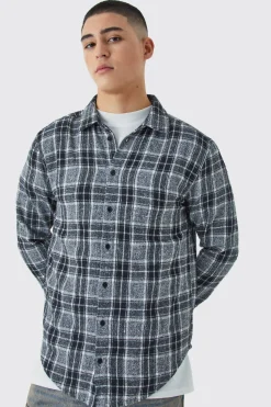 Back Printed Bandana Check Shirt | BoohooMAN UK