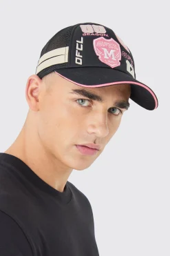 Badge Foam Trucker Cap In Black | BoohooMAN UK
