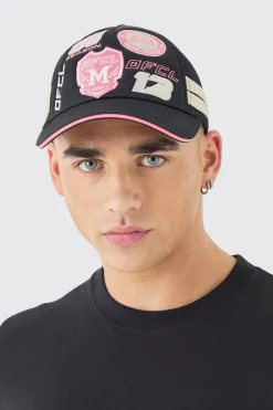 Badge Foam Trucker Cap In Black | BoohooMAN UK