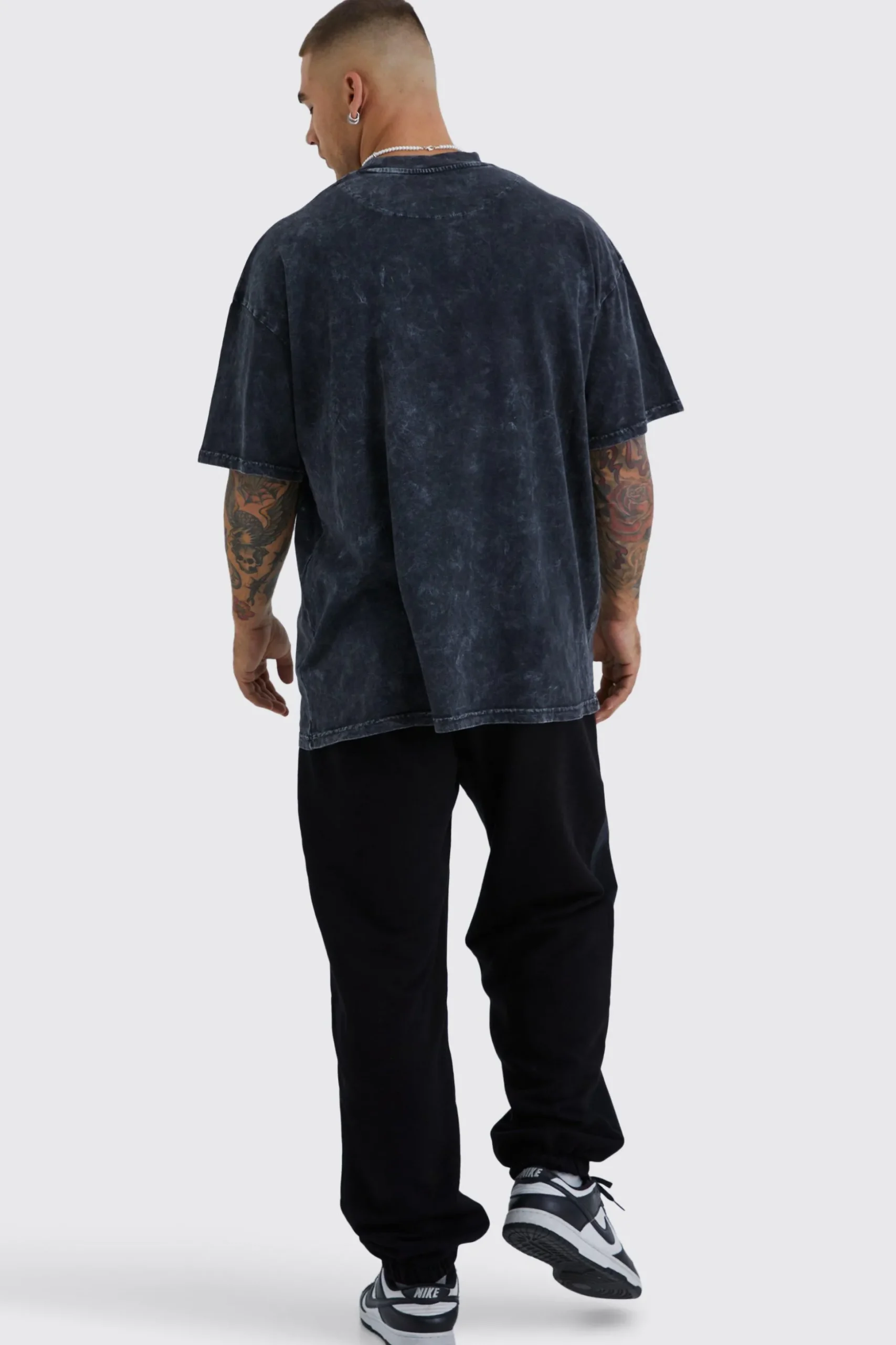 Baggy Fit Elastic Waist Hybrid Jogger Jean | BoohooMAN UK